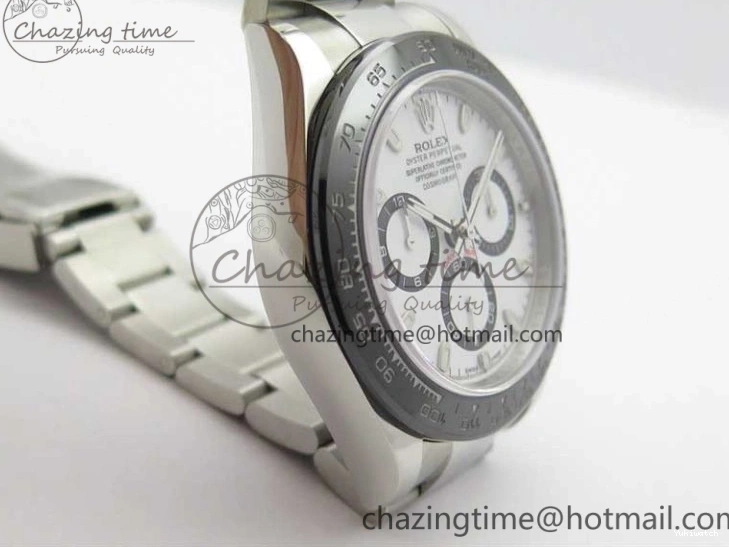 116500 Bracelet Noob Bezel Ceramic Edition Daytona A7750 White SS on 1:1 Dial Best 0520
